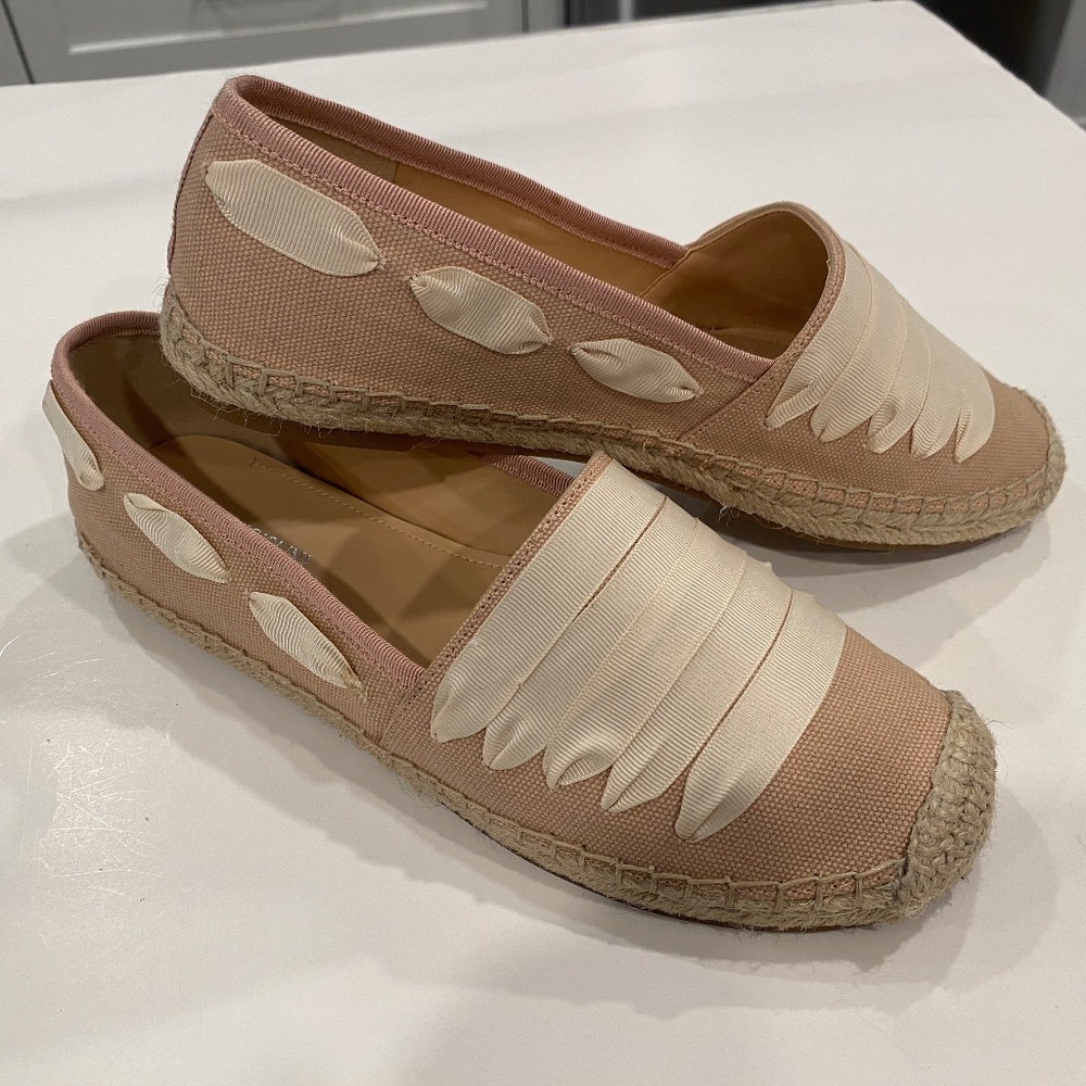 EUC Enzo Angiolini Fenz Espadrille Ribbon Flats